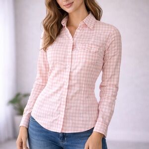 girl krazy Pink Gingham Button-Down Shirt